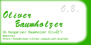 oliver baumholzer business card